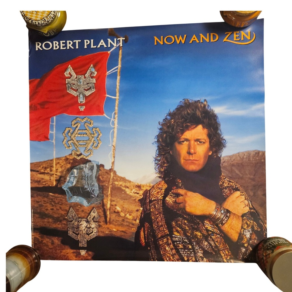 Robert Plant Now and‎ Zen 24x24 Es Paranza Promo Poster VTG 1988 Store Display